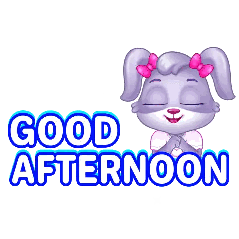 Bunny Saying Good Afternoon Sticker
