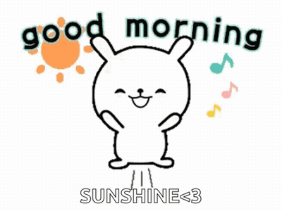 Bunny Saying Good Morning Sunshine GIF