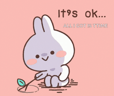 Bunny Saying It's Ok All I Got Is Time GIF