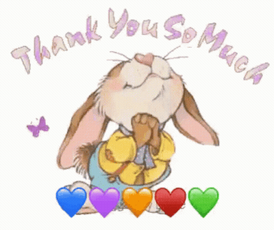 Bunny Saying Thank You So Much GIF