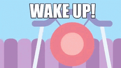 Bunny Wake Up Gong GIF