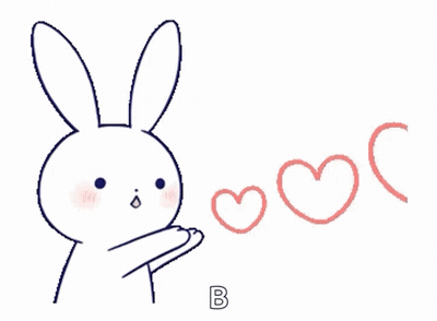 Bunny With Hearts From Paws GIF