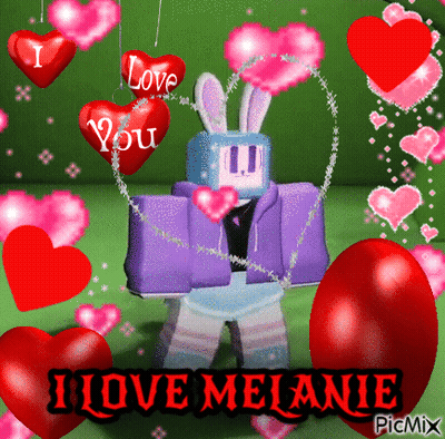 Bunny With Hearts Saying I Love You GIF