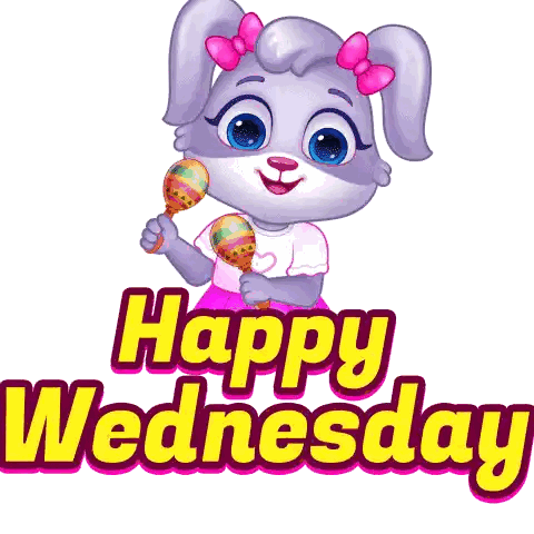 Bunny With Maracas Happy Wednesday Sticker