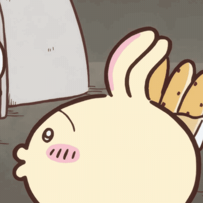 Bunny With Number 9 On Head GIF