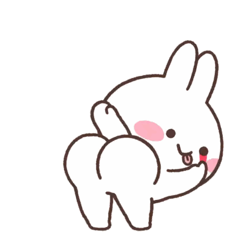 Bunny With Yellow Star On Back Sticker