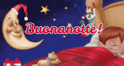 Buona Notte Sleepy Kid And Moon GIF