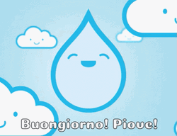 Buongiorno Animated Happy Droplet Fun Art GIF