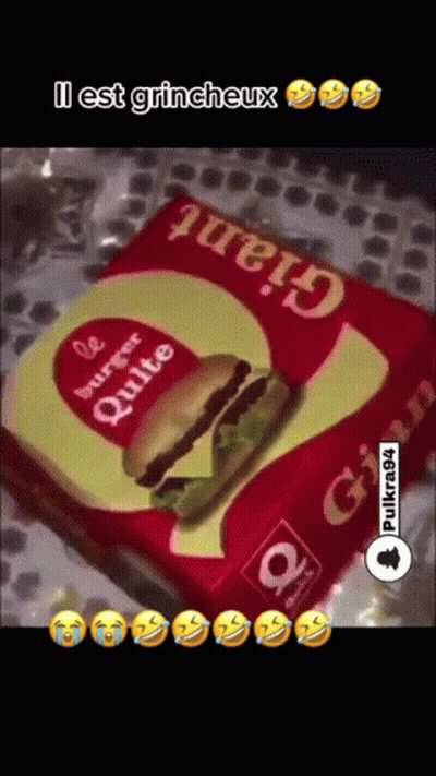 Burger Box With Smiley Faces GIF