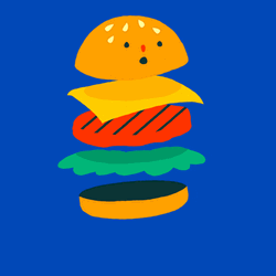 Burger Ingredients Reunited GIF