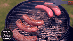 Burger Jumbo Sausage Grilling GIF