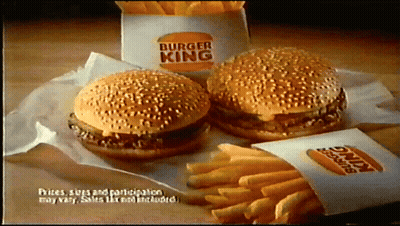 Burger King Hamburgers And Fries GIF