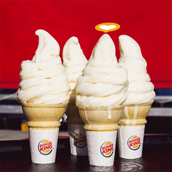 Burger King Vanilla Ice Cream Cone GIF