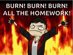 Burn All The Homework GIF