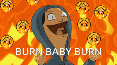 Burn Baby Burn Cartoon GIF
