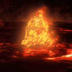 Burning Anime Man In The Middle Of The Night GIF