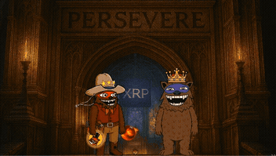 Burning City With XRP Banner GIF