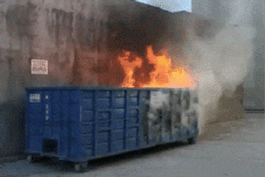 Burning Hot Garbage On Fire GIF