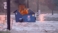 Burning House Flow From Flooding GIF
