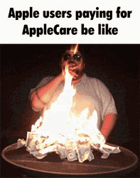 Burning Money AppleCare Apple Laughing GIF