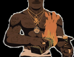 Burning Money Torch Gangsta Hiphop Gangster GIF