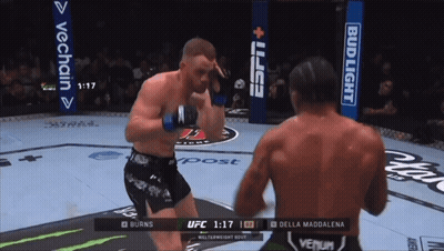 Burns Vs Della Maddalena Boxing Match GIF