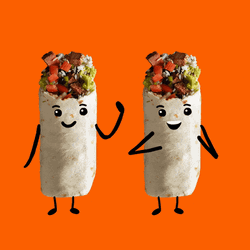 Burrito Couple Waving Hello