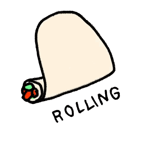 Burrito With Rolling Text Sticker