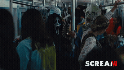 Bus Full Of People With Scream Text GIF