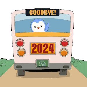 Bus Saying Goodbye Sticker