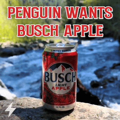 Busch Light Apple Can On Rock GIF