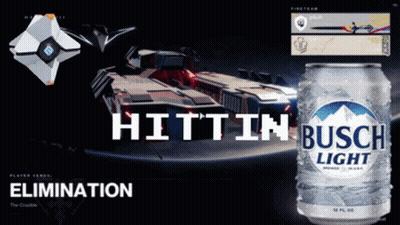 Busch Light Can Next To Ghost Ship GIF