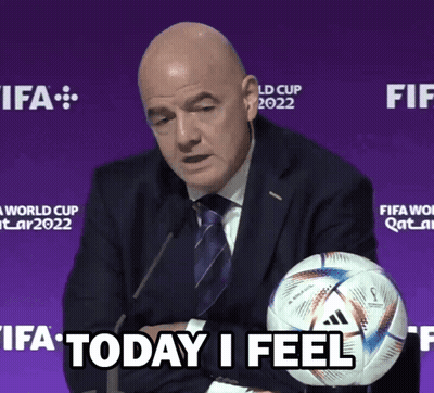 Businessman Holding Soccer Ball Says Today I Feel GIF