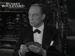 Buster Keaton Pass Cards GIF