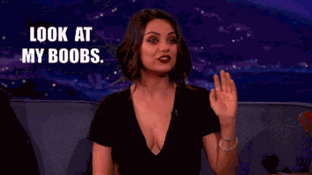 Busty Actress MIla Kunis GIF