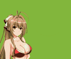 Busty Anime Girl Earn Money GIF