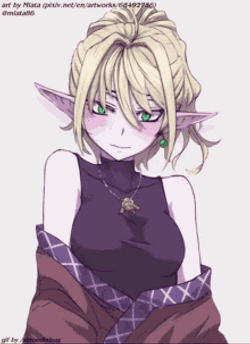 Busty Anime Girl Mizuhashi Parsee GIF