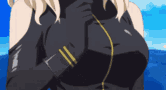 Busty Sexy Anime Girl Cleavage GIF