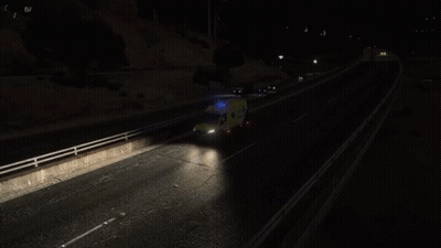 Busy City Street With Rescue911.de GIF