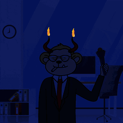 Busy Monday Bully Boss Igniting Horns GIF