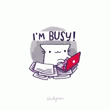 Busy Office Cat Typing GIF