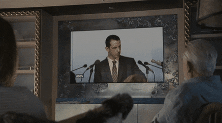 But Watching Politician On Tv GIF