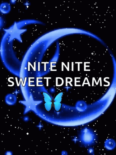Butterfly Flying Near Purple Moon GIF