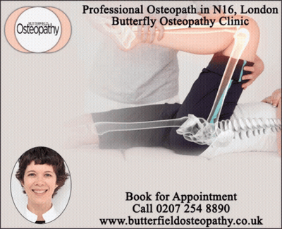 Butterfly Osteopathy Clinic Advertisement Man Getting Massage GIF