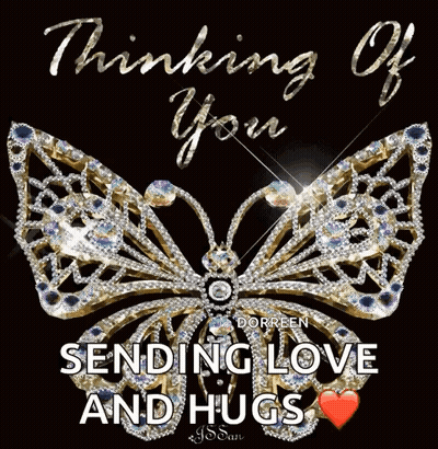 Butterfly Thinking Of You Sending Love And Hugs GIF