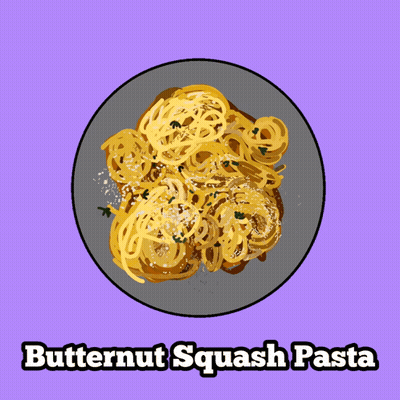 Butternut Squash Pasta Drawing GIF