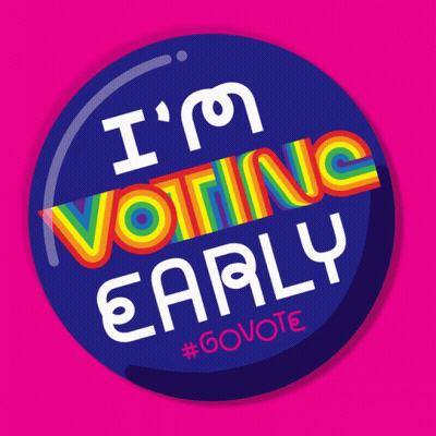 Button Saying I'm Voting Early GIF