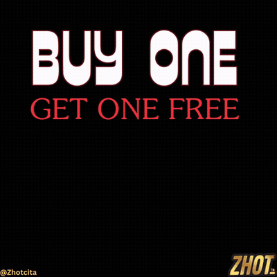 Buy One Get One Free Cartoon Poster GIF