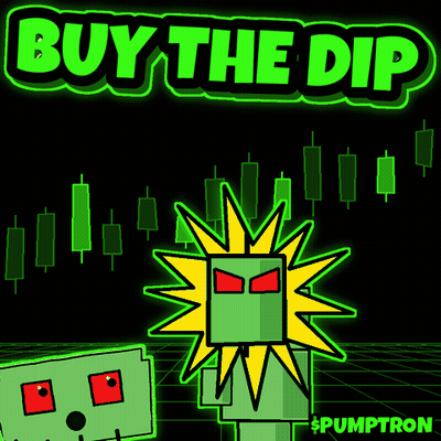 Buy The Dip Poster Green Letters GIF