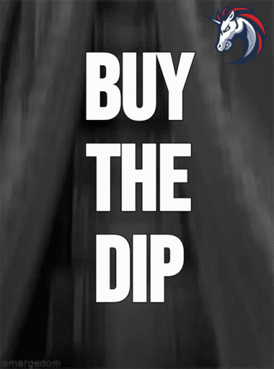 Buy The Dip Unicorn Poster GIF